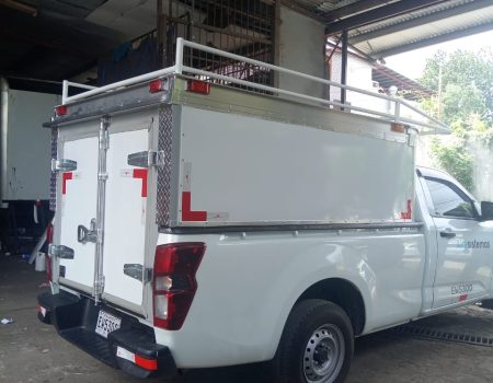 CARGA SECA SOBRE PICKUP, COM PORTA ESCALERA